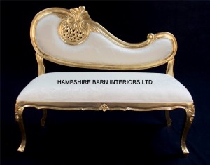 harp ornate chaise longue bench love seat