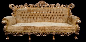 belgravia sofa in gold leaf and gold crushed velvet