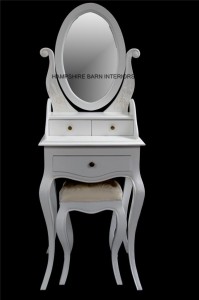 oval mirror small dressing table with stool