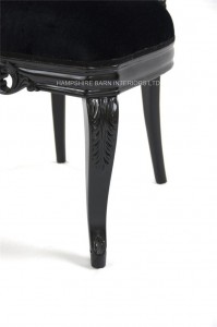 5 French Chateau Noir Style Ornate Chair Black Velvet .....Bedroom, Boudoir,dining, desk, dressing table or occasional