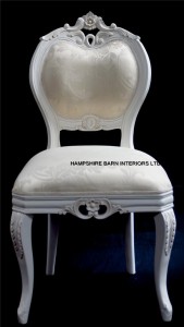 Chateau French Style Boudoir Ornate White Chair ..dining, desk, dressing table or occasional