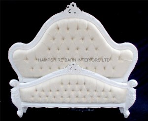 Charles-Ornate-French-Louis-Bed-in-Antique-white-and-ivory-cream-upholstery-with-crystal-buttons