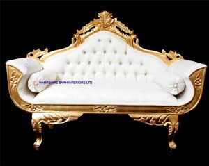 Royal palace wedding set gold and ivory cream one sofa and two thrones all highly carved from mahogany