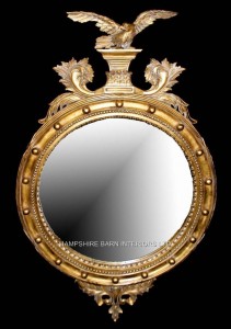 A A AMERICAN EAGLE HUGE WALL MIRROR GOLD WITH BEVELLED MIRROR