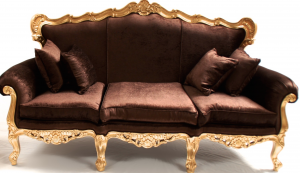 ornate gold leaf italian style sofa 