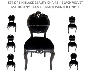 black beauty chair set 